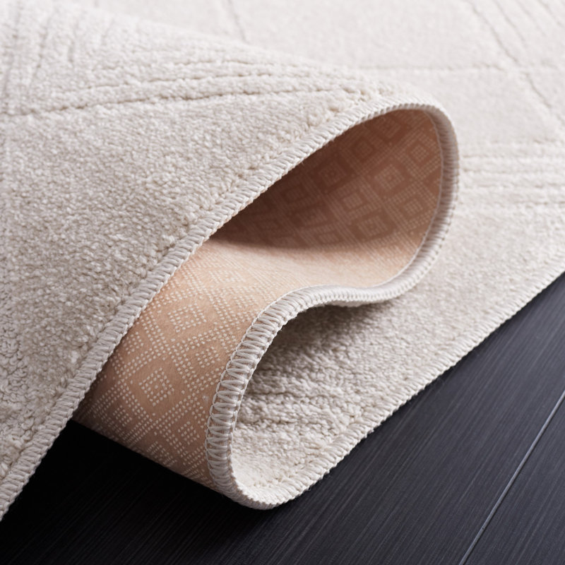 Motif et tapis uni 414 ivoire, Carré 5 pi 3 po