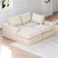 Canapé modulaire en velours côtelé en forme de L de 99 pouces sans os avec trois coussins et un support pour le cou pour la maison, couche éponge à haute résilience à coussin double, densité de rebond lente-2082589212
