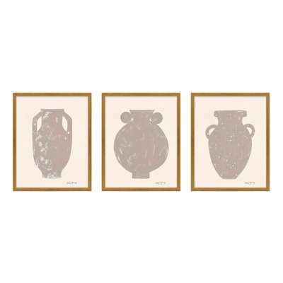 Modern Vessel Set of 3a  3 Piece Picture Frame Print Set