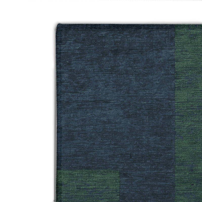 Trellis Blue Indoor and Outdoor Area Rug, Rectangulaire 2 pi x 3 pi