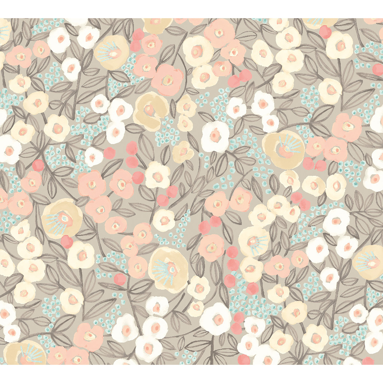 Newsbury Garden Floral Wallpaper, Pastel