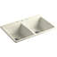 Deerfield 33" L x 22" W Double Basin Drop-In Kitchen Sink with Accessories-13237461-19195775
