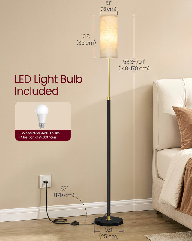 148 H cm Traditional Floor Lamp