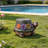13.7'' Floral Turtle Garden Statue with Stool Function for Outdoor Decor
