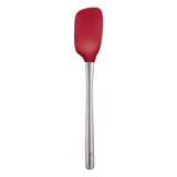 Tovolo Flex-Core Stainless Steel Handled Spoonula, Silicone Spoon Spatula Head With Ergonomic Grip Stainless Steel Handle, Dishwasher-Safe Kitchen Utensil