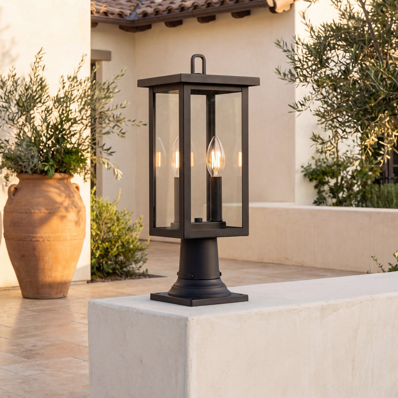Mershon 7 Inch Outdoor Post Light in Black