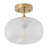 1-Adjustable Clear Glass Industrial Flush mount light