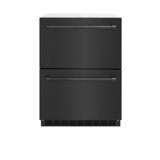 ZLINE Autograph Edition 24 In. Touchstone Refrigerator Drawer in Black Matte and Gold