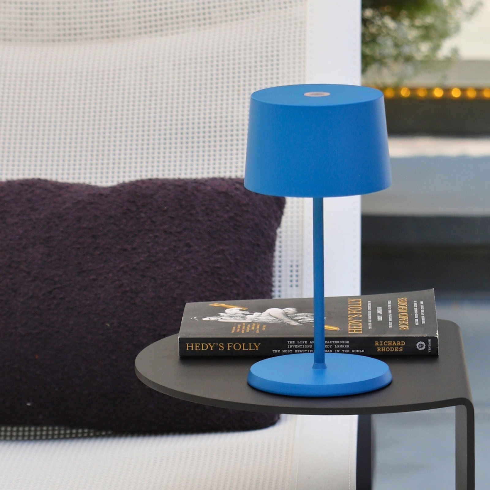 Olivia Table Lamp, Capri Blue