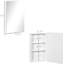 Armoire de rangement encastrée pour salle de bain, murale, blanche, acier inoxydable, acier miroir encastré, brillant