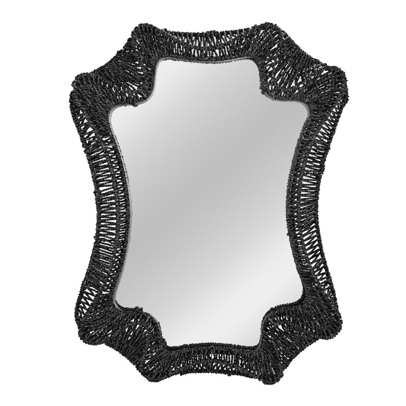 Feldt Cattail Wall Mirror, Black