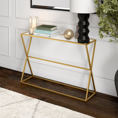 Sabrina 45'' Glass Top Console Table