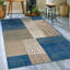 Tapis moderne à carreaux bleu 9X12 Luxe Weavers Incas Collection 184-1821659003