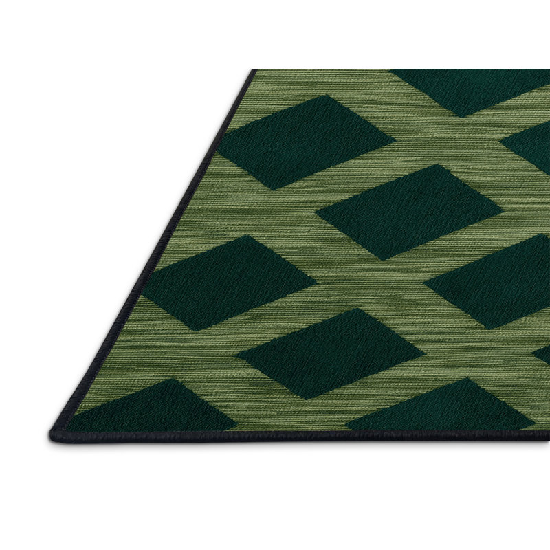 Tapis botanique brun lavable à la machine, Rond 8 pi