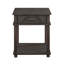 Table de bout traditionnelle rustique en bois durable avec rangement 1 pièce