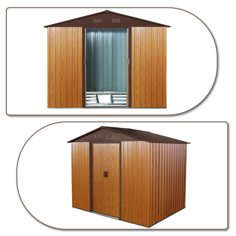 Practical Design 7 ft. W x 6 ft. D Metal Horizontal Storage Shed