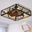 Magdelana 18" Vintage Industrial Reversible Ceiling Fan with Lights and Remote