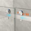 Porte de douche coulissante double en nickel brossé à installation simple réversible de 55 à 60 po x H 60 po, baignoire sans cadre facile à installer, verre trempé 5/16 po (8 mm) avec film antidéflagrant Nano