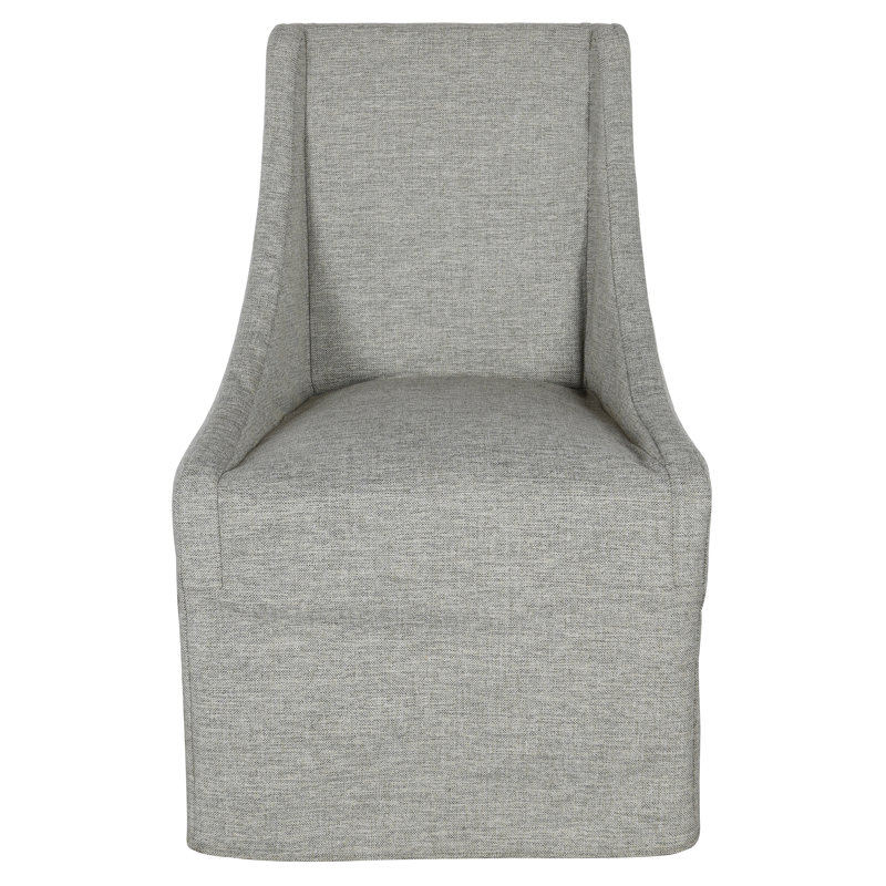 Seneca Upholstered Dining Chair, Grey Basketweave