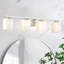Éclairage pour meuble-lavabo d'intérieur avec abat-jour carré en verre gravé blanc-519845931-509480157
