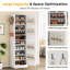 28 Pair Shoe Storage Cabinet With Adjustable Shelves-483764110