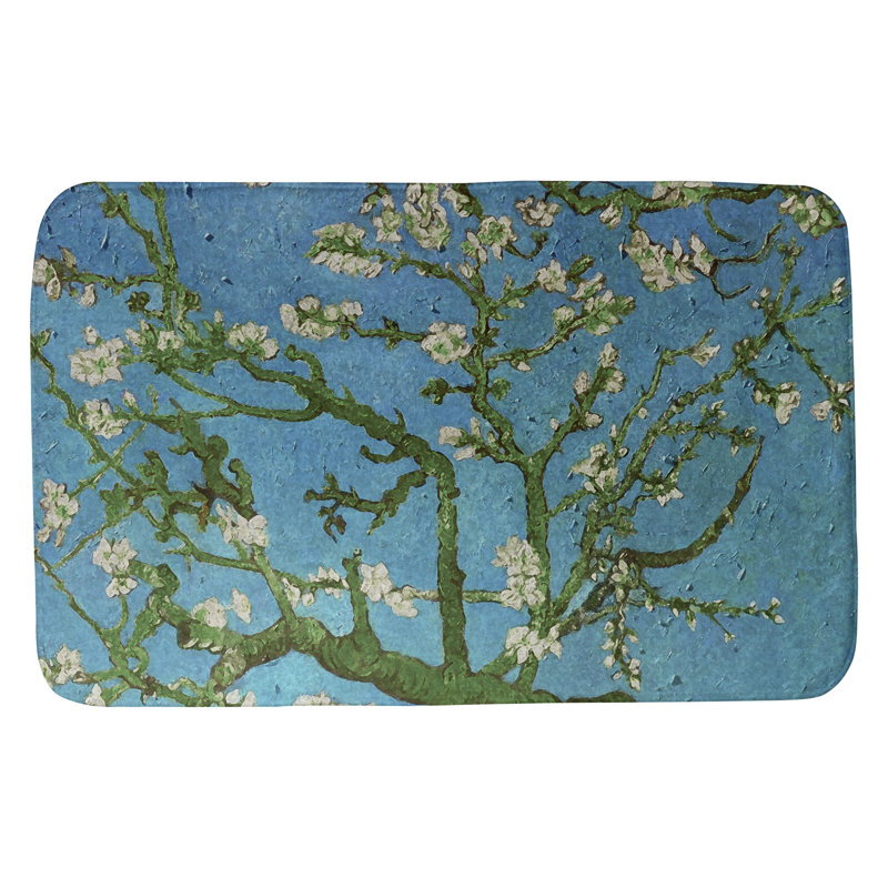 Tapis pour salle de bain Kandiyohi, l 21 po x L 34 po, Bleu pâle