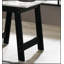 Table de bout compacte en faux marbre de 19 pouces avec cadre noir élégant pour les espaces de vie modernes