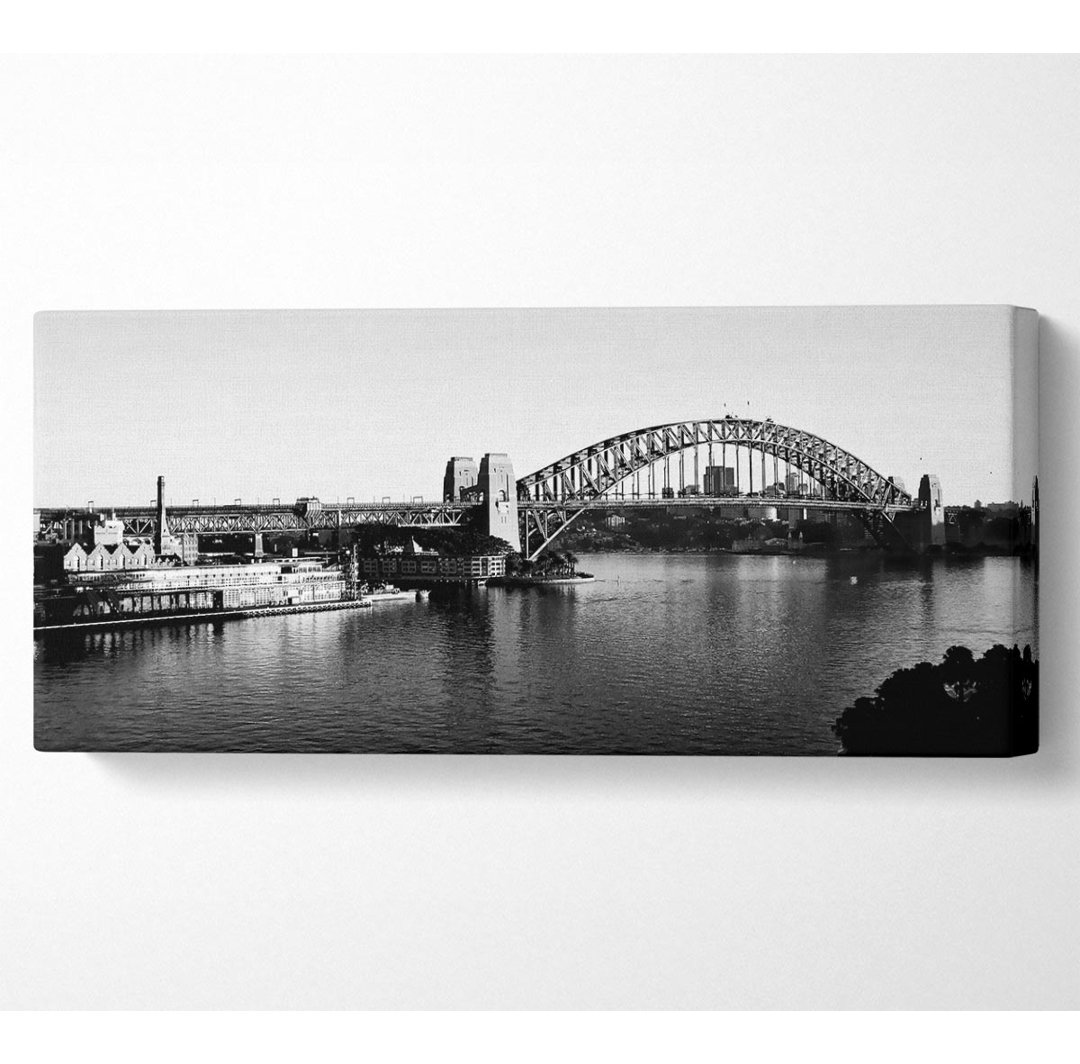 Sydney Harbour Bridge B N W - Kunstdrucke auf Segeltuch