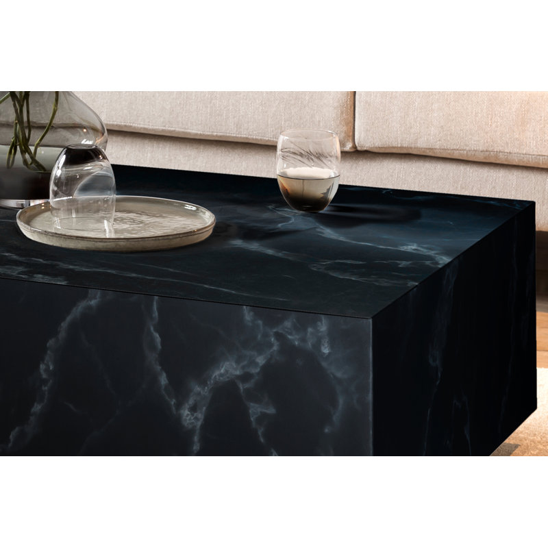 Aavyan Block Coffee Table, Black