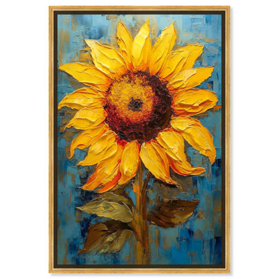 Impression sur toile tournesol impressionniste, Art Remedy