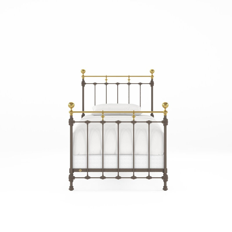 152 Excelsior Bed | Complete Standard, Twin, Bronze/Light Gold