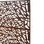 Écran d'intimité en métal rouille - H 76 po x l 76 po pour patio, terrasse, balcon, écran intérieur autoportant, idéal pour