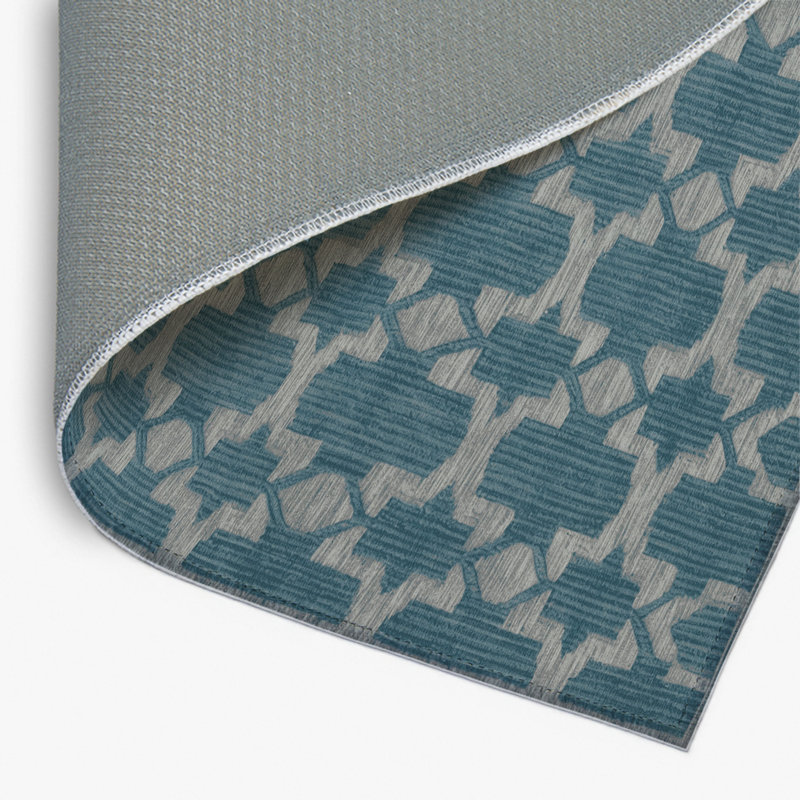 Tapis gris intérieur et extérieur Trellis, Rectangle 4pi x 6 pi