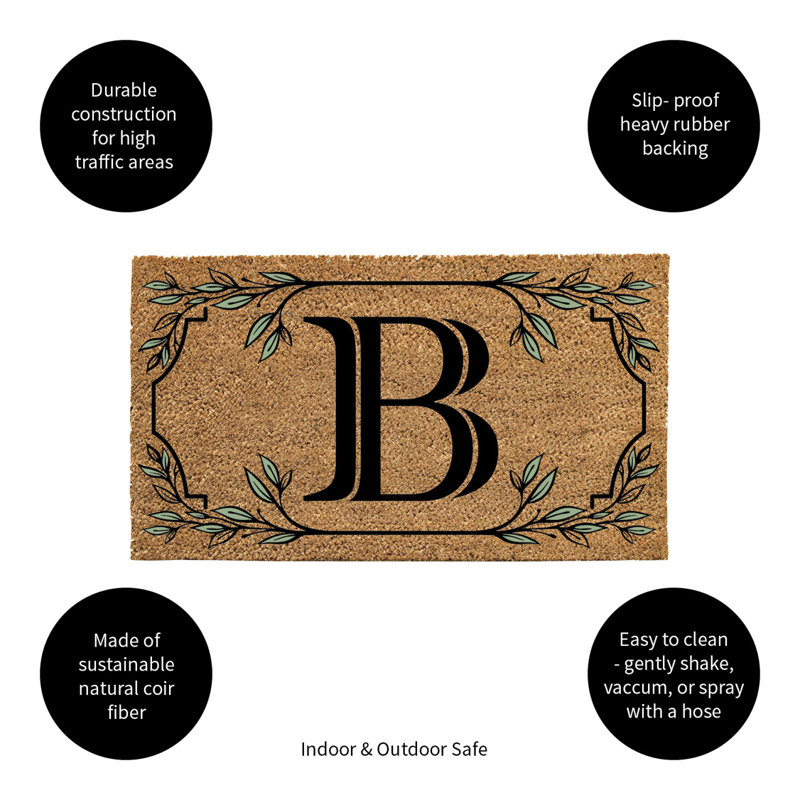 Monogram Coir Mat, Letter, B