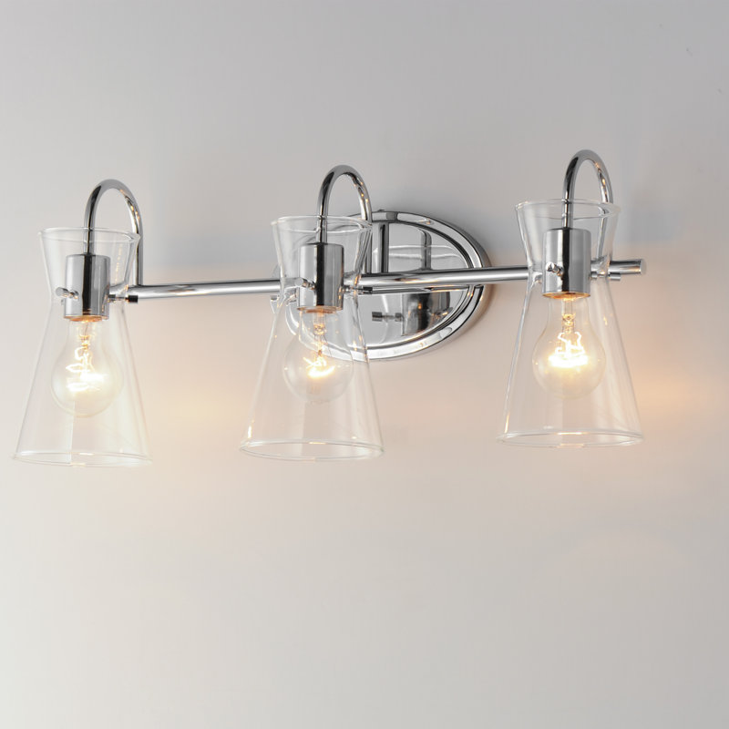 Lundeen 3 - Light Dimmable Vanity Light, Polished Chrome