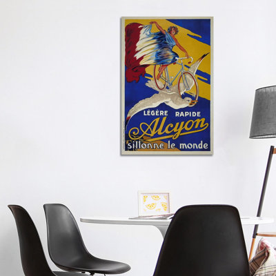 Alcyon French Bicycle Advertising Vintage Poster - Wrapped Canvas Print