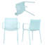 Ensemble de 4 chaises longues modernes PP-160932208