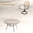 7-Pieces Patio Round Outdoor Dining Set With Rattan Swivel Chair-2129112422