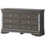 Meuble de chambre noir - faux cristaux et détails argentés G6702-d Commode 16,47 po Largeur avec points forts