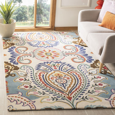 Rudra Hand Tufted Wool Floral Rug
