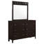 Commode 6 tiroirs avec miroir Cappuccino Aziza
