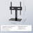 TV Stand Mount, Swivel Universal TV Stand For 32 To 55 Inch Tvs, Height Adjustable Portable Floor TV Stand With Tempered Glass Base