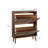Modern Independent Shoe Cabinet, 31.5-inch Walnut Shoe Storage Cabinet,, Fence Shoe Cabinet with 2 Flip Drawers