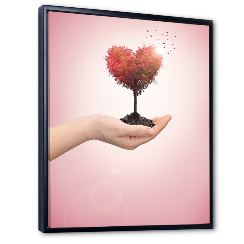 «Hold the Tree of Live», reproduction d'art sur toile moderne, H 20 po x l 12 po x P 1,5 po, Toile avec cadre flottant noir