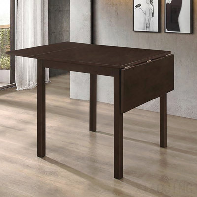 Cappuccino Dining Table With Drop Extension Leaf
