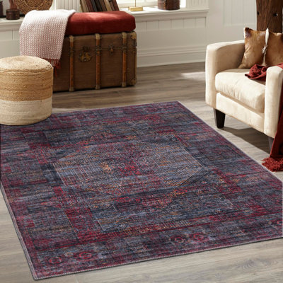 Tapis Hazelip - rouge et noir