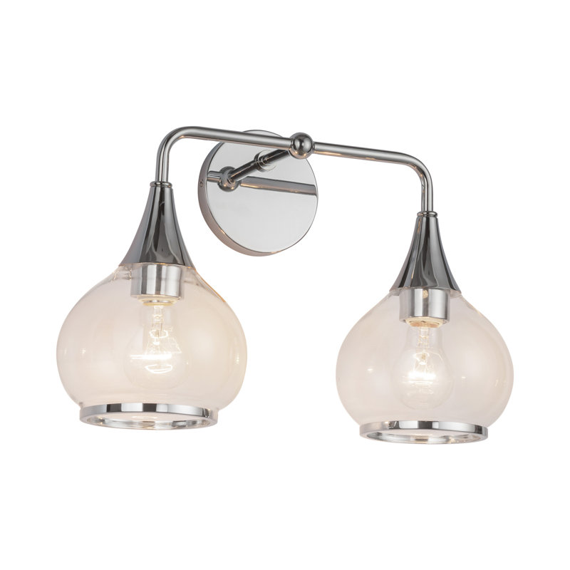 Éclairage pour meuble-lavabo Marsi, Chrome, 2, Verre transparent