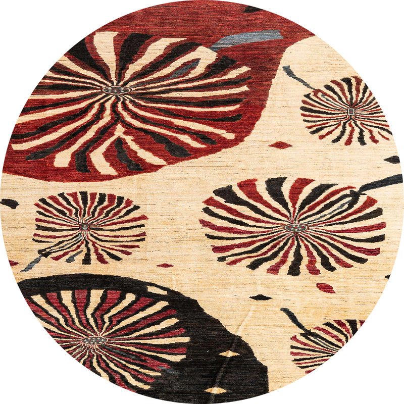 Tapis abstrait moderne 4260, Rond 8 pi