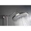 Ensemble de douche en nickel brossé avec pomme de douche à effet de pluie naturelle de 10 po, barre à 4 mains et barre de savon coulissante réglable-117429616