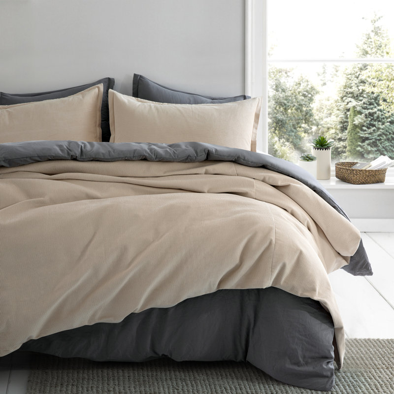 Neil Cotton Sateen Duvet Cover, Super King, Nude